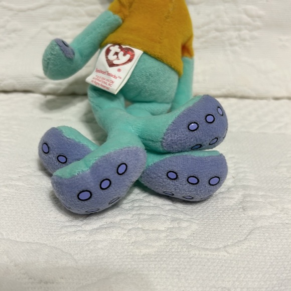 Collectible Ty Squidward Tentacles Beanie Baby Stuffed Animal 2004. - Picture 4 of 14